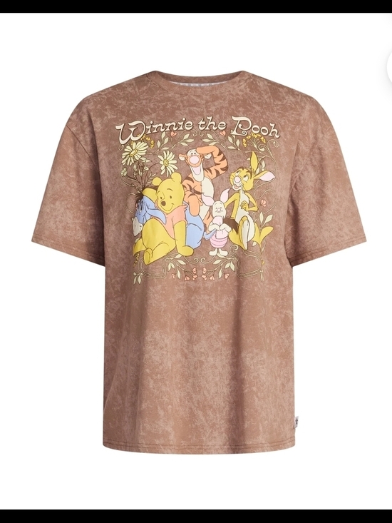 Disney Tops - Disney NEW Winnie the Pooh & Friends Brown Acid Wash Graphic Tee Size Small